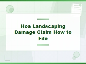How to File a Landscaping Damage Claim Against Your Hoa