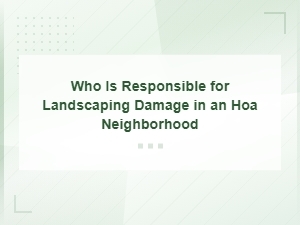Hoa Landscaping Damage: Who Is Responsible?